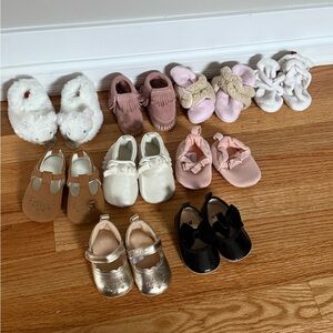 Charming White Baby Slippers